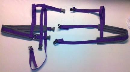 Purple/Gray Goat Wagon Harness 2